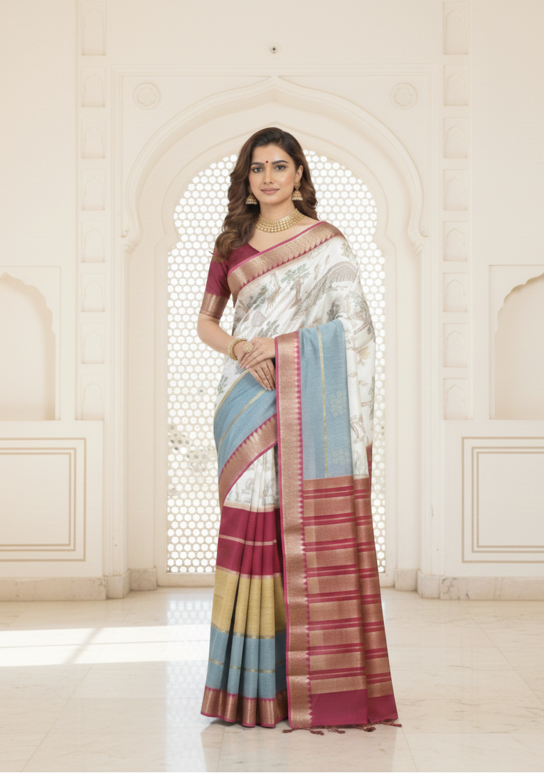 Viscose Silk Saree