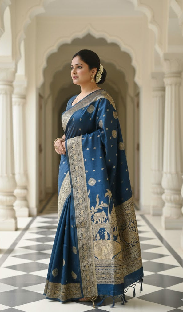 Chinon Silk Saree